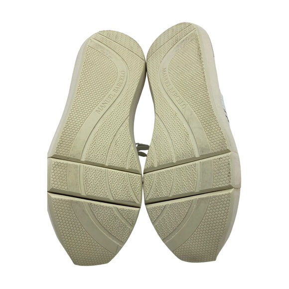 NWOB Manuel Barcelo Laval Napalin White Rafia Leather Sneakers Sz 41 = US 11 - Picture 7 of 9